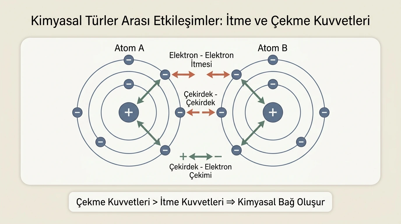 Kimyasal Türlerde İtme ve Çekme Kuvvetleri Dengesi