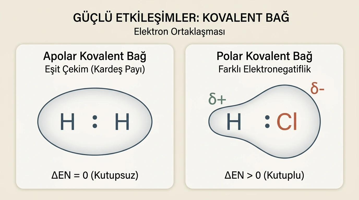 Kovalent Bağ: Apolar ve Polar Kovalent Bağda Elektron Ortaklaşması