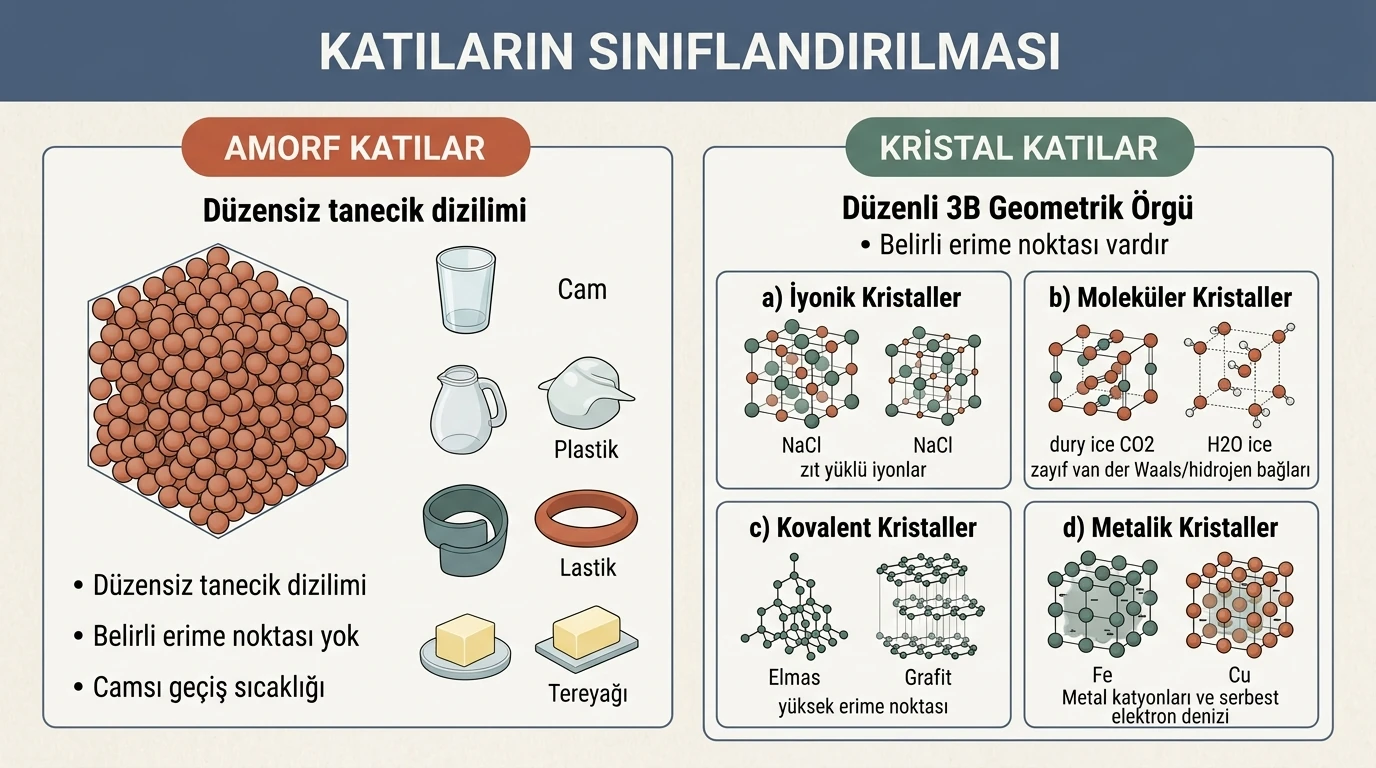 Katıların Sınıflandırılması: Amorf ve Kristal Katılar