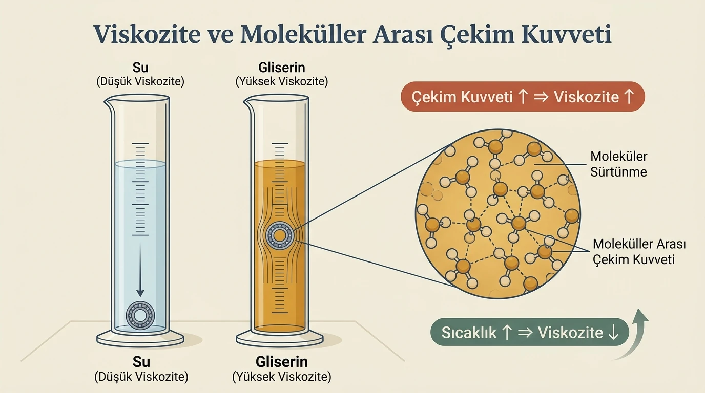 Sıvılarda Viskozite, Akışkanlık ve Sıcaklık İlişkisi