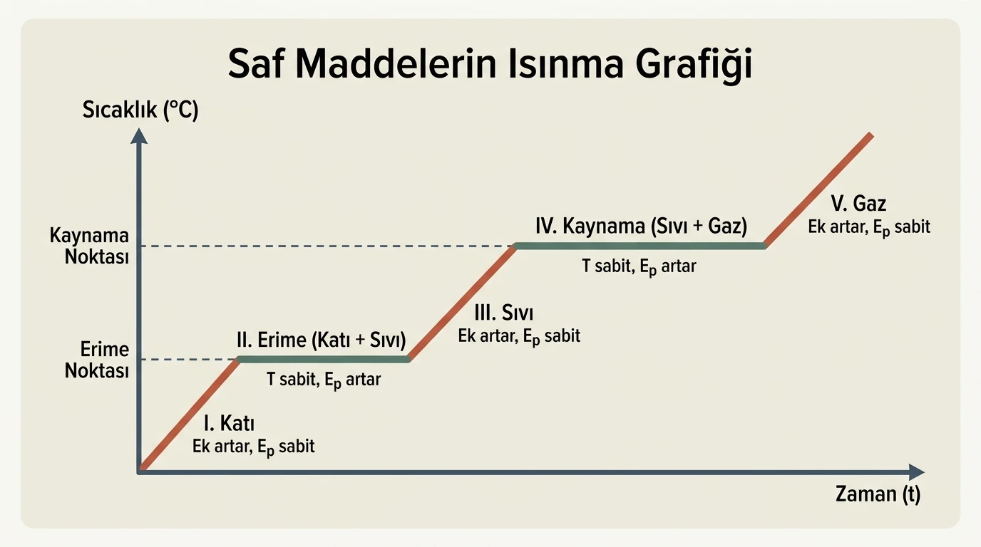 Saf Bir Katının Isınma Eğrisi (Sıcaklık - Zaman Grafiği)