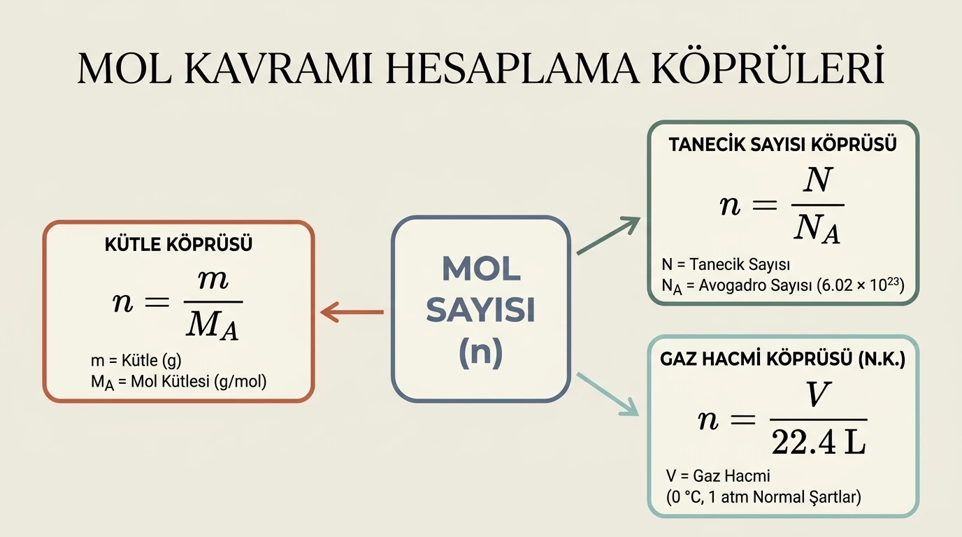 Mol Hesaplama Köprüsü: Kütle, Tanecik ve Gaz Hacmi Dönüşümleri