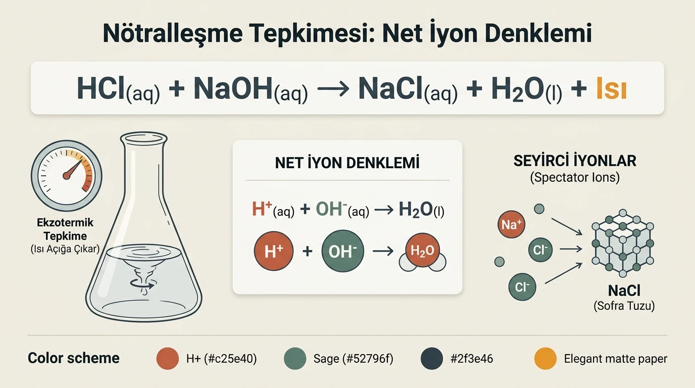 Asit-Baz Nötralleşme Tepkimesi ve Net İyon Denklemi Modeli