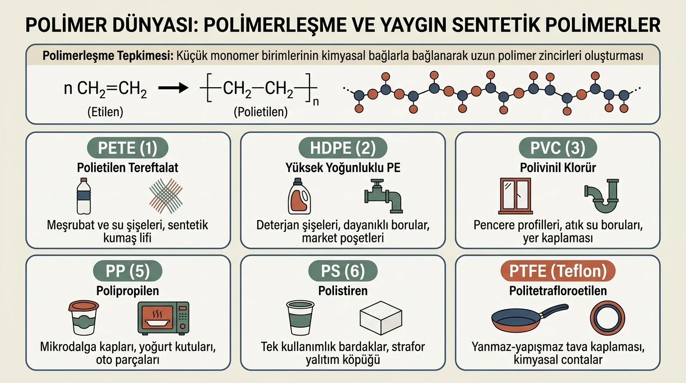Polimerleşme Tepkimesi ve Günlük Hayatta Yaygın Polimerler