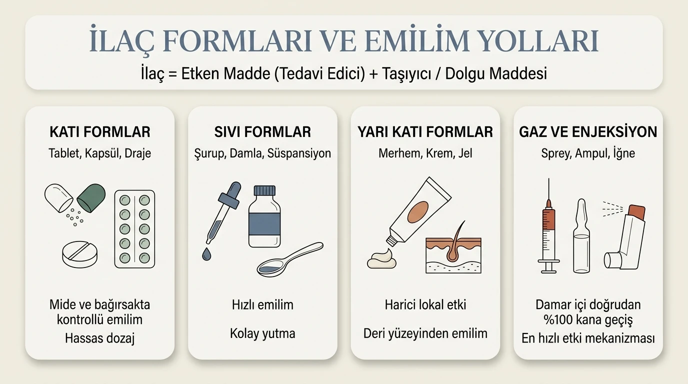 Farmasötik İlaç Formları: Katı, Sıvı, Yarı Katı ve Gaz İlaçlar